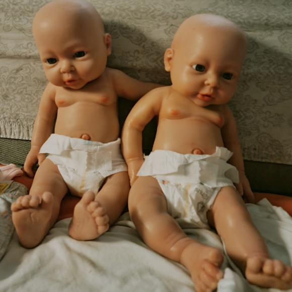 Twins full body platinum silicone boy/girl